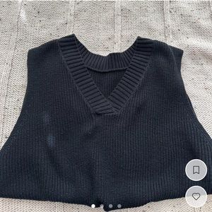 Oversized sweater vest